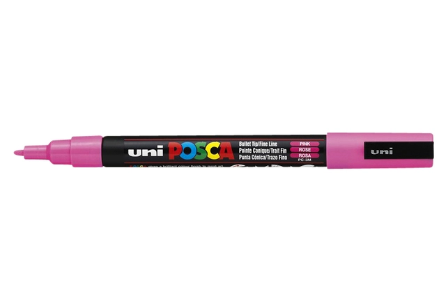 Een Posca verfmarker 3M 1.5 mm roze koop je bij Terpen Tijn