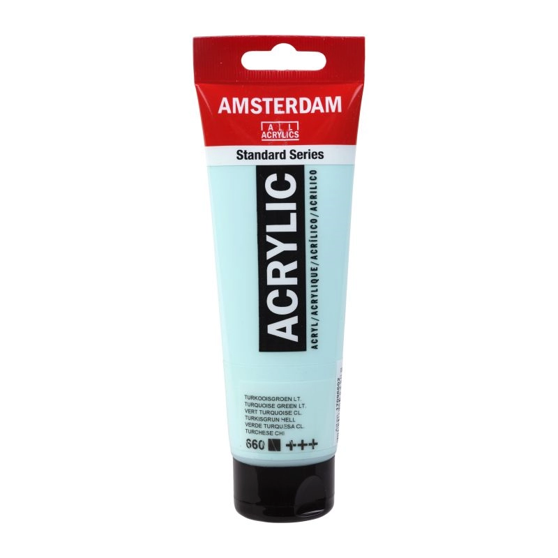 Een Acrylverf Amsterdam 120 ml 660 turkooisgroen licht koop je bij Terpen Tijn