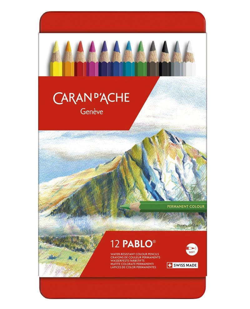 Een Caran d'Ache Pablo kleurpotloden 12 stuks set koop je bij Terpen Tijn