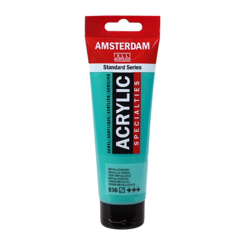 Een Acrylverf Amsterdam 120 ml 836 metallic groen koop je bij Terpen Tijn