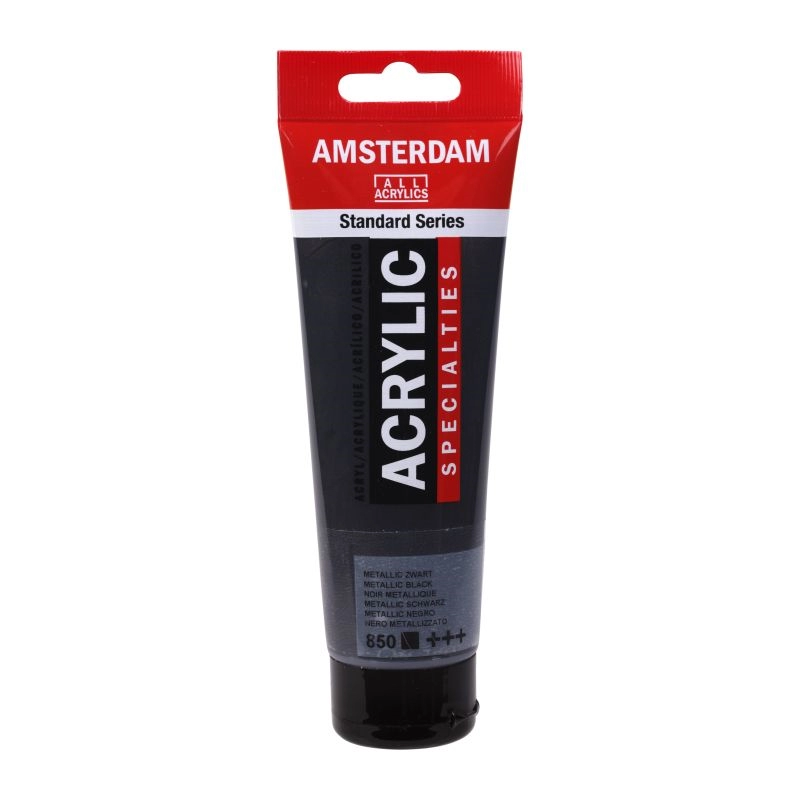 Een Acrylverf Amsterdam 120 ml 850 metallic zwart koop je bij Terpen Tijn