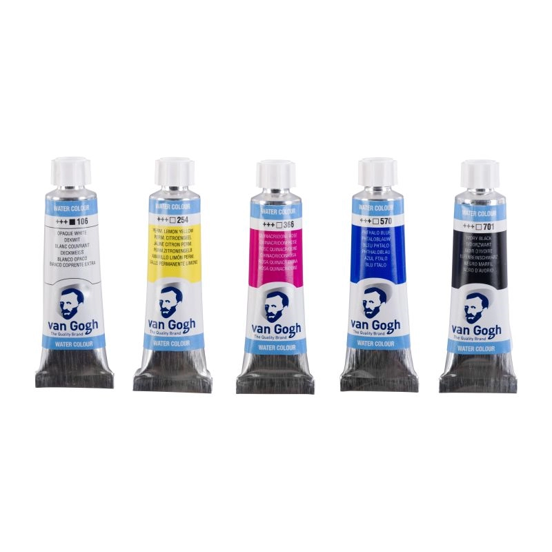 Een Van Gogh aquarelverf primaire mengset 5 tubes 10 ml koop je bij Terpen Tijn