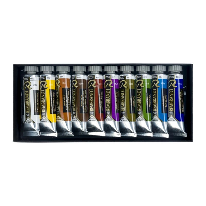 Een Rembrandt olieverf set 10 tubes 15 ml landschapkleuren koop je bij Terpen Tijn