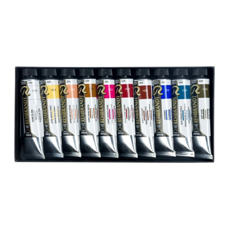 Een Rembrandt acrylverf set 10 tubes 40ml portretkleuren koop je bij Terpen Tijn