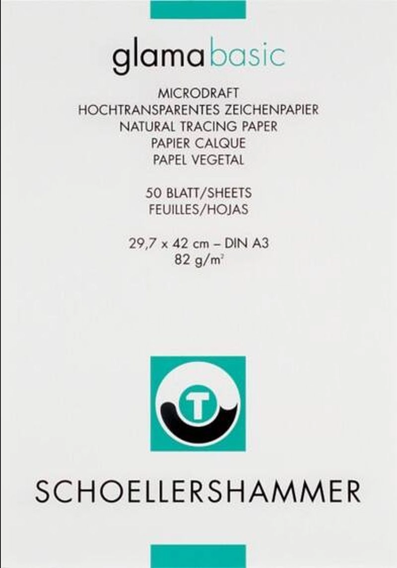 Een Schoellershammer transparantpapier 82 gr. blok 50 vel A3 koop je bij Terpen Tijn