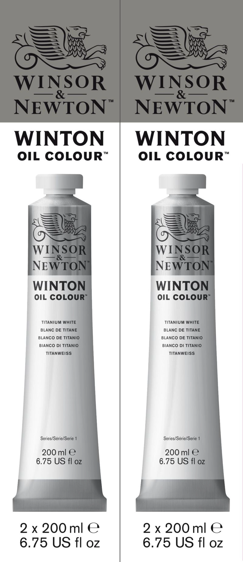 Een Winsor & Newton Winton Oil Colour Titanium White Duopack 2x200 ml. koop je bij Terpen Tijn