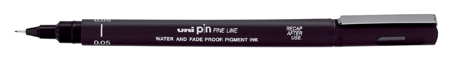 Een Fineliner 0,05 mm zwart Uni Pin koop je bij Terpen Tijn