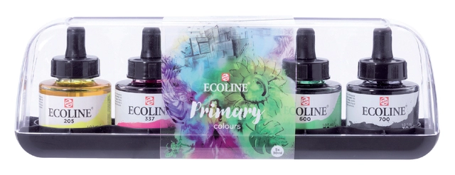 Een Ecoline vloeibare waterverf 5 flacons 30 ml set primair koop je bij Terpen Tijn