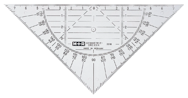 Een Geo driehoek 16 cm M+R 2316 koop je bij Terpen Tijn