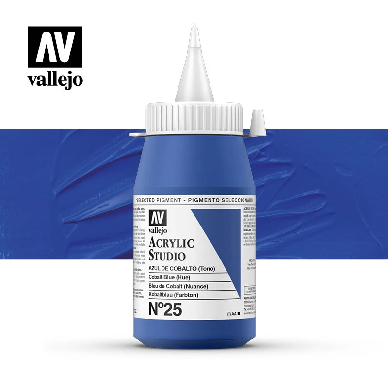 Een Acrylverf Vallejo 500 ml cobalt blue 25 koop je bij Terpen Tijn