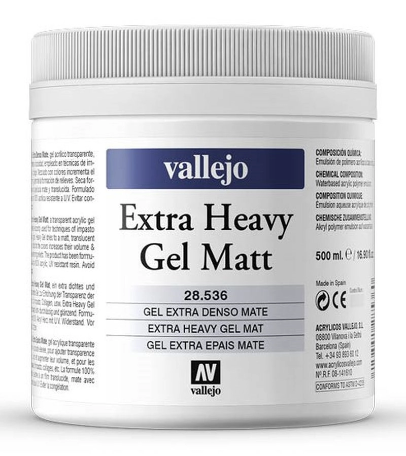 Een Extra heavy gel mat 500 ml Vallejo koop je bij Terpen Tijn