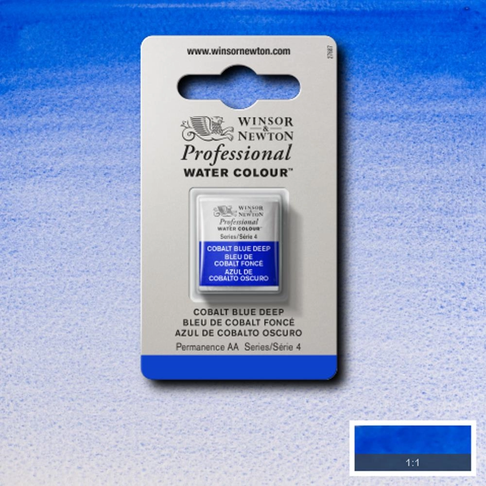 Een Aquarelverf Winsor & Newton Artists half pan 180 cobalt blue deep koop je bij Terpen Tijn