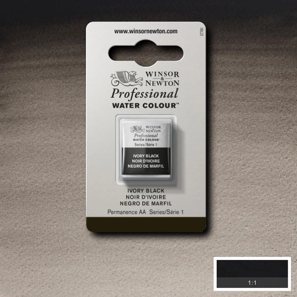 Een Aquarelverf Winsor & Newton Artists half 331 ivory black koop je bij Terpen Tijn