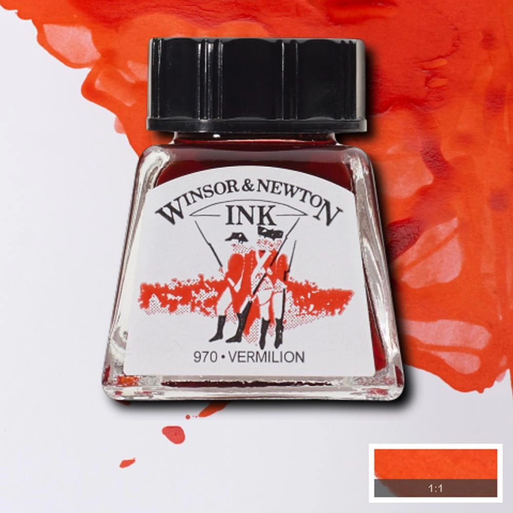 Een Tekeninkt Winsor & Newton 14 ml 680 vermillion koop je bij Terpen Tijn