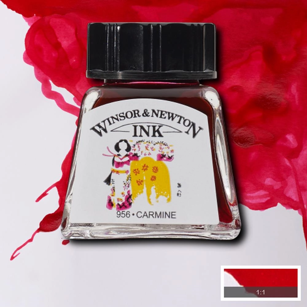 Een Tekeninkt Winsor & Newton 14 ml 127 carmine koop je bij Terpen Tijn