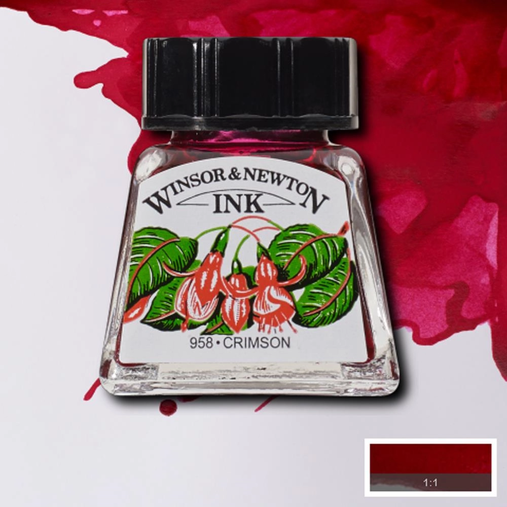 Een Tekeninkt Winsor & Newton 14 ml 203 crimson koop je bij Terpen Tijn