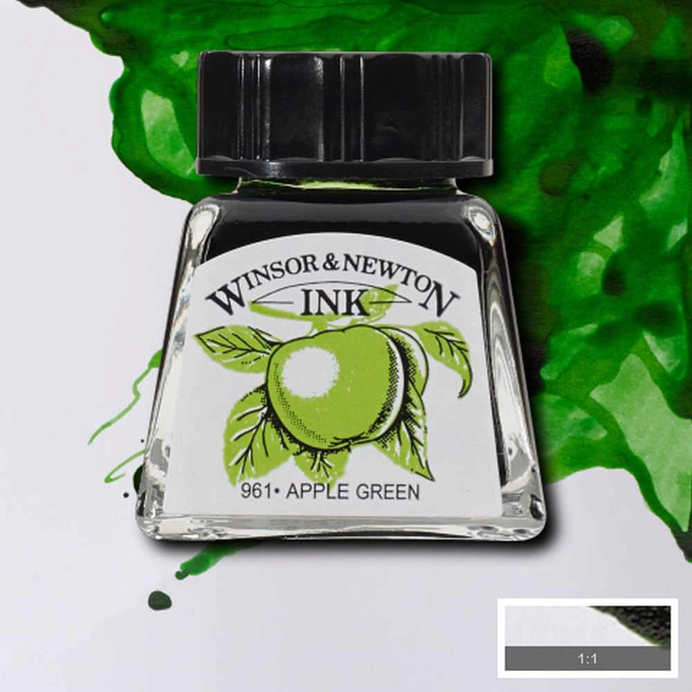 Een Tekeninkt Winsor & Newton 14 ml 011 apple green koop je bij Terpen Tijn