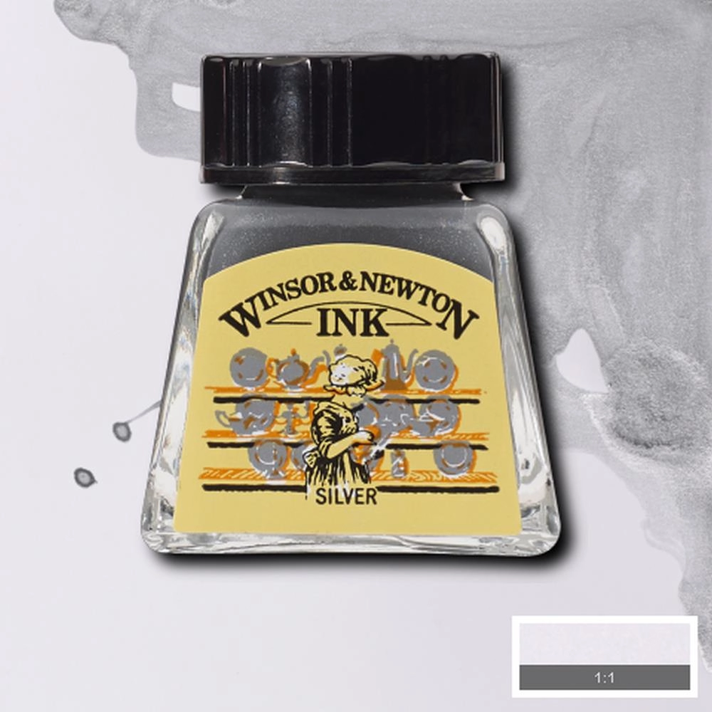 Een Winsor & Newton Ink 14ml Silver koop je bij Terpen Tijn