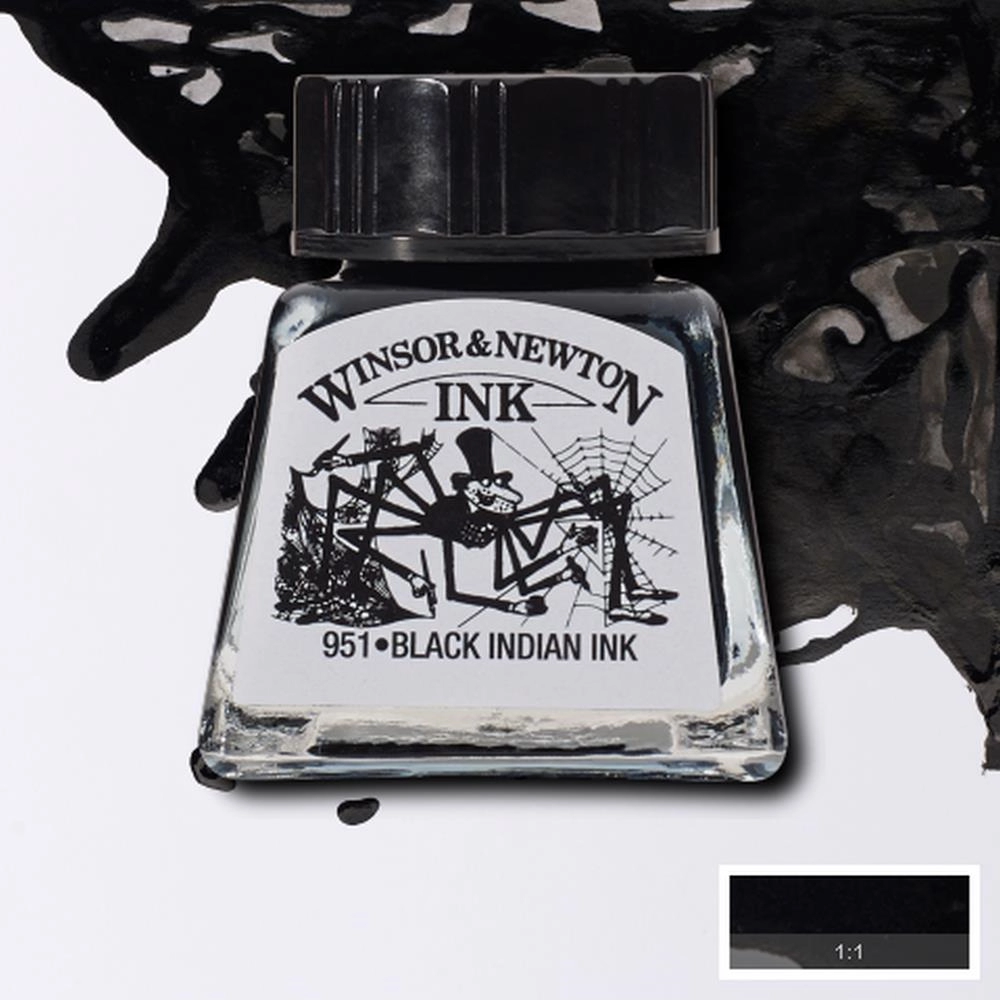 Een Tekeninkt Winsor & Newton 14 ml 030 black koop je bij Terpen Tijn