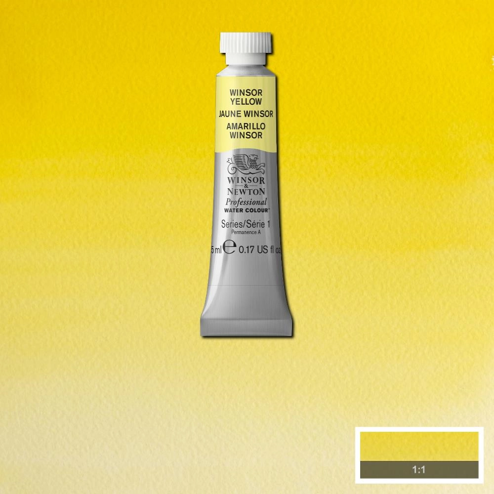 Een Aquarelverf Winsor & Newton Artists 5 ml 730 winsor yellow koop je bij Terpen Tijn