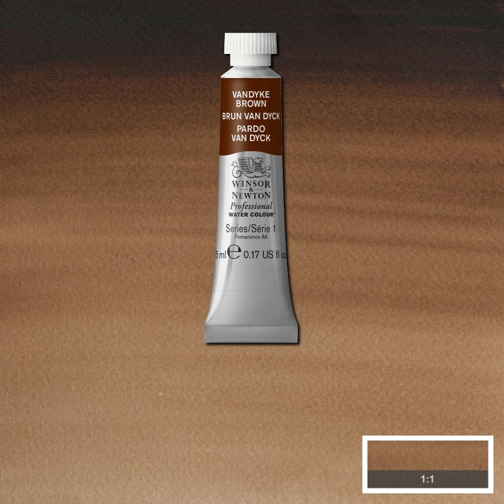 Een Aquarelverf Winsor & Newton Artists 5 ml 676 vandyke brown koop je bij Terpen Tijn