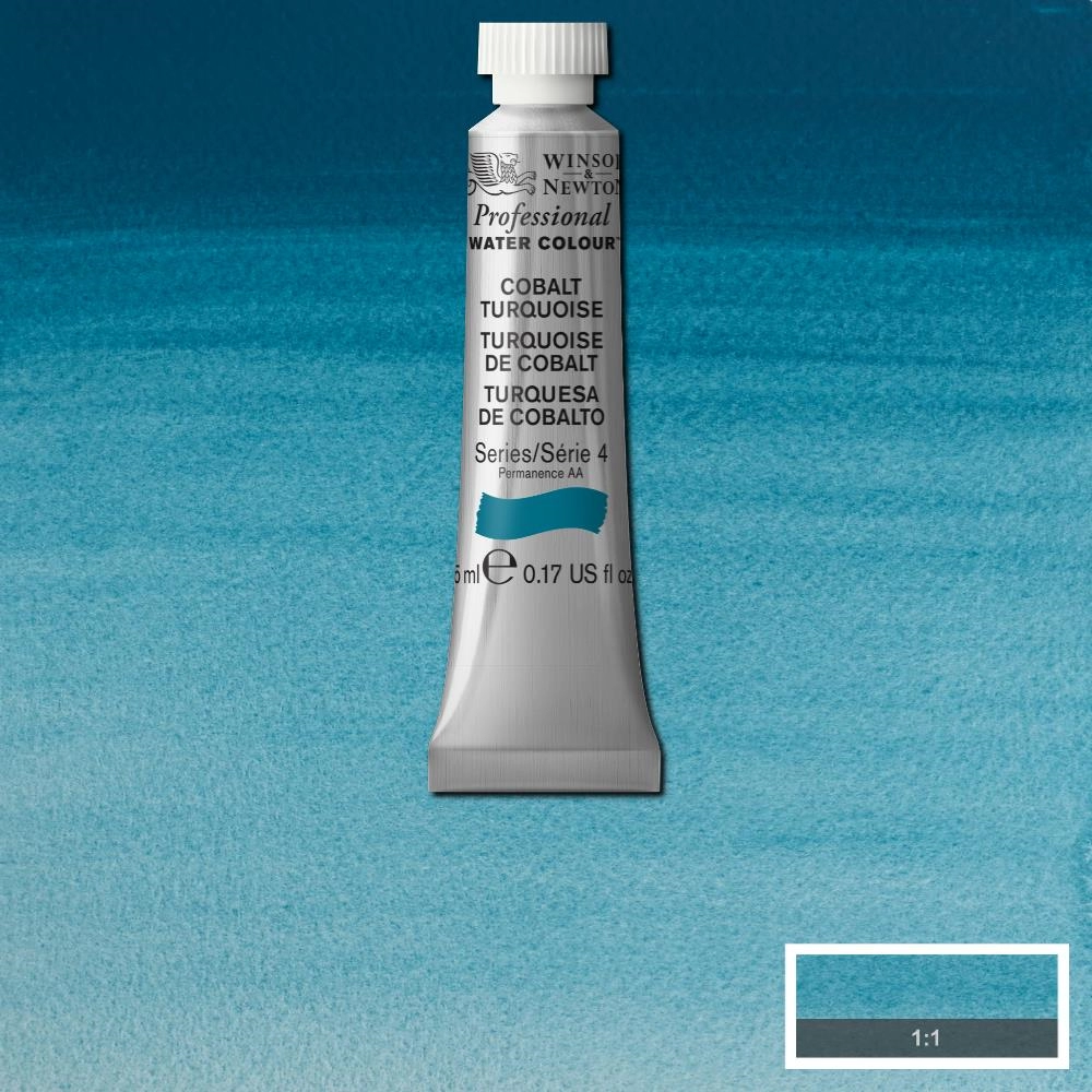 Een Aquarelverf Winsor & Newton Artists 5 ml 190 cobalt turquoise koop je bij Terpen Tijn