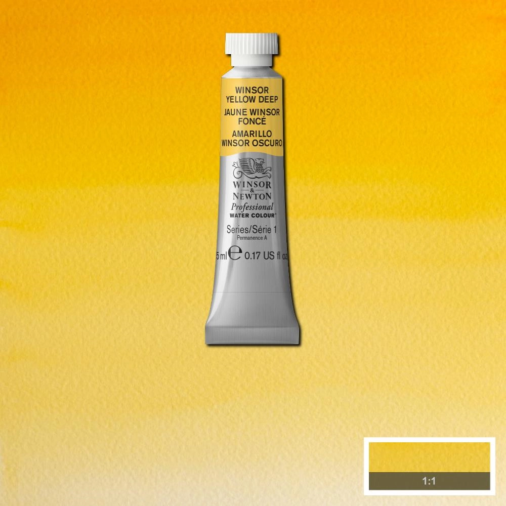 Een Aquarelverf Winsor & Newton Artists 5 ml 731 winsor yellow deep koop je bij Terpen Tijn