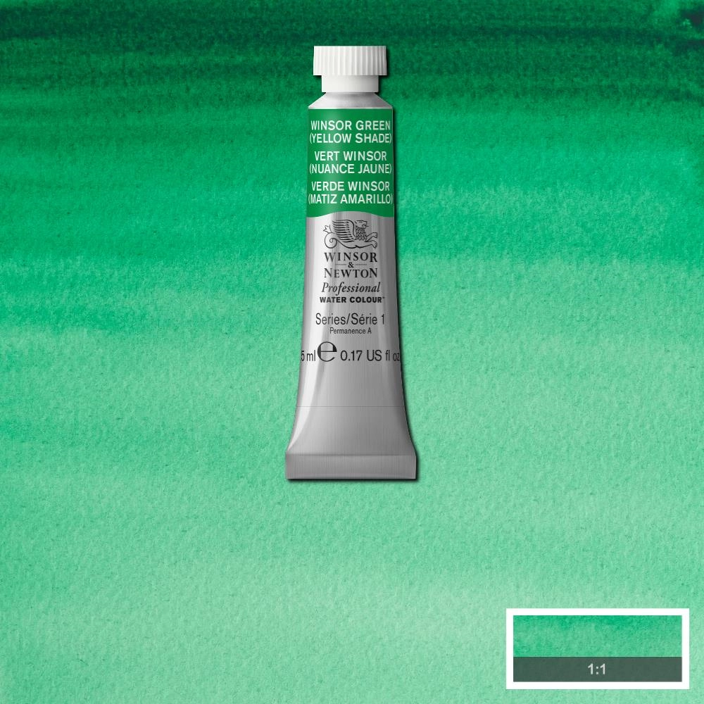 Een Aquarelverf Winsor & Newton Artists 5 ml 721 winsor green yellow shade koop je bij Terpen Tijn