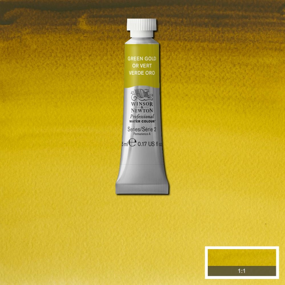 Een Aquarelverf Winsor & Newton Artists 5 ml 269 green gold koop je bij Terpen Tijn