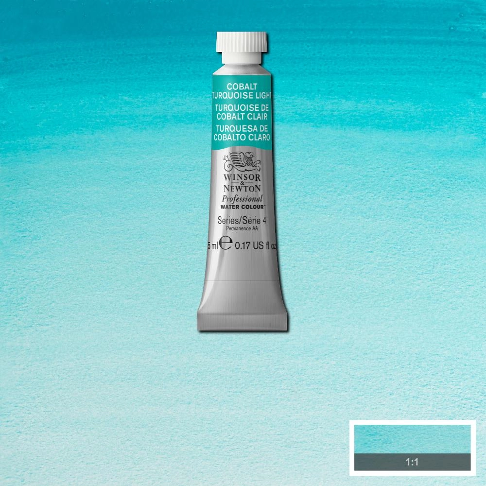 Een Aquarelverf Winsor & Newton Artists 5 ml 191 cobalt turquoise light koop je bij Terpen Tijn