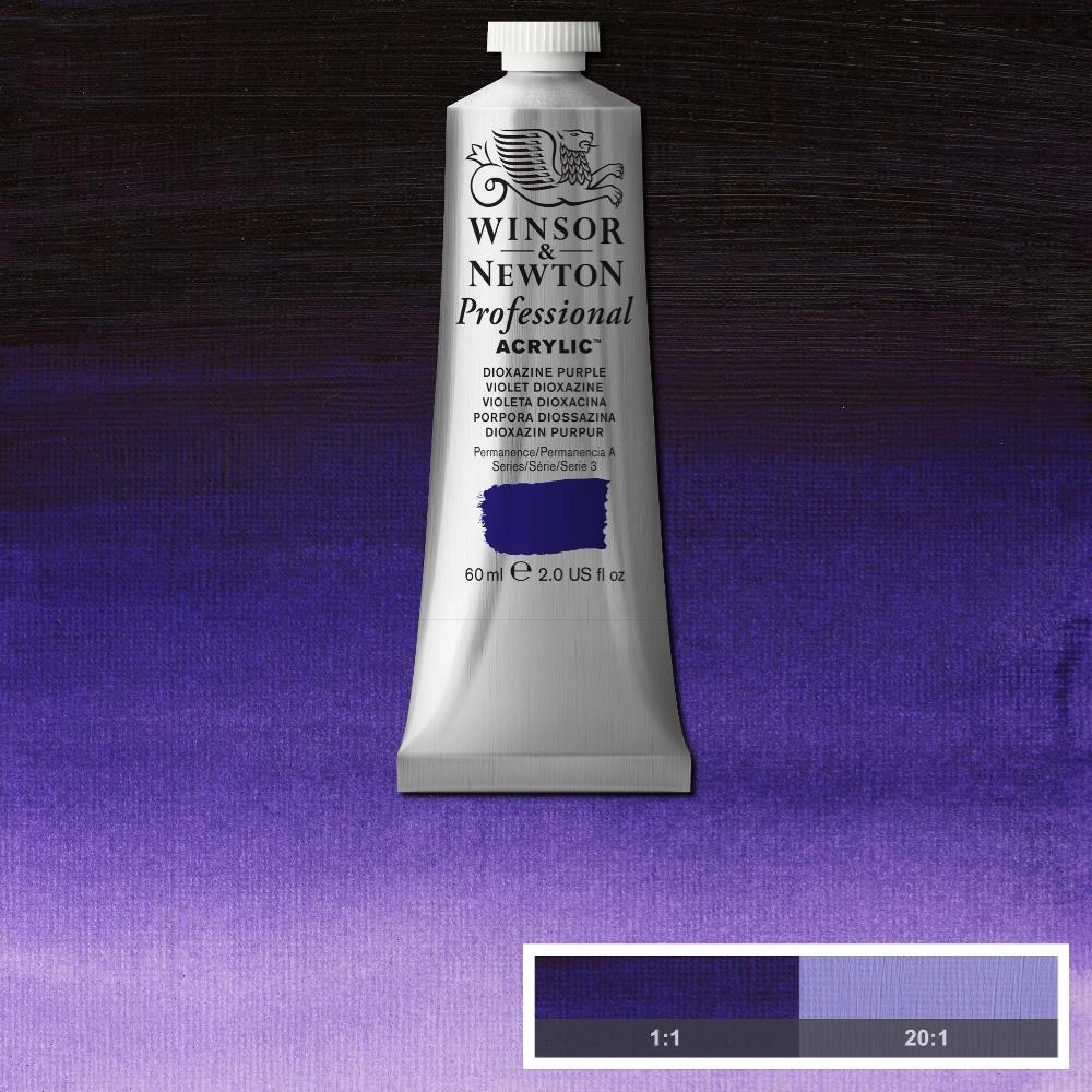 Een WINSOR & NEWTON ARTISTS ACRYLVERF 60ML 229 DIOXAZINE PURPLE koop je bij Terpen Tijn