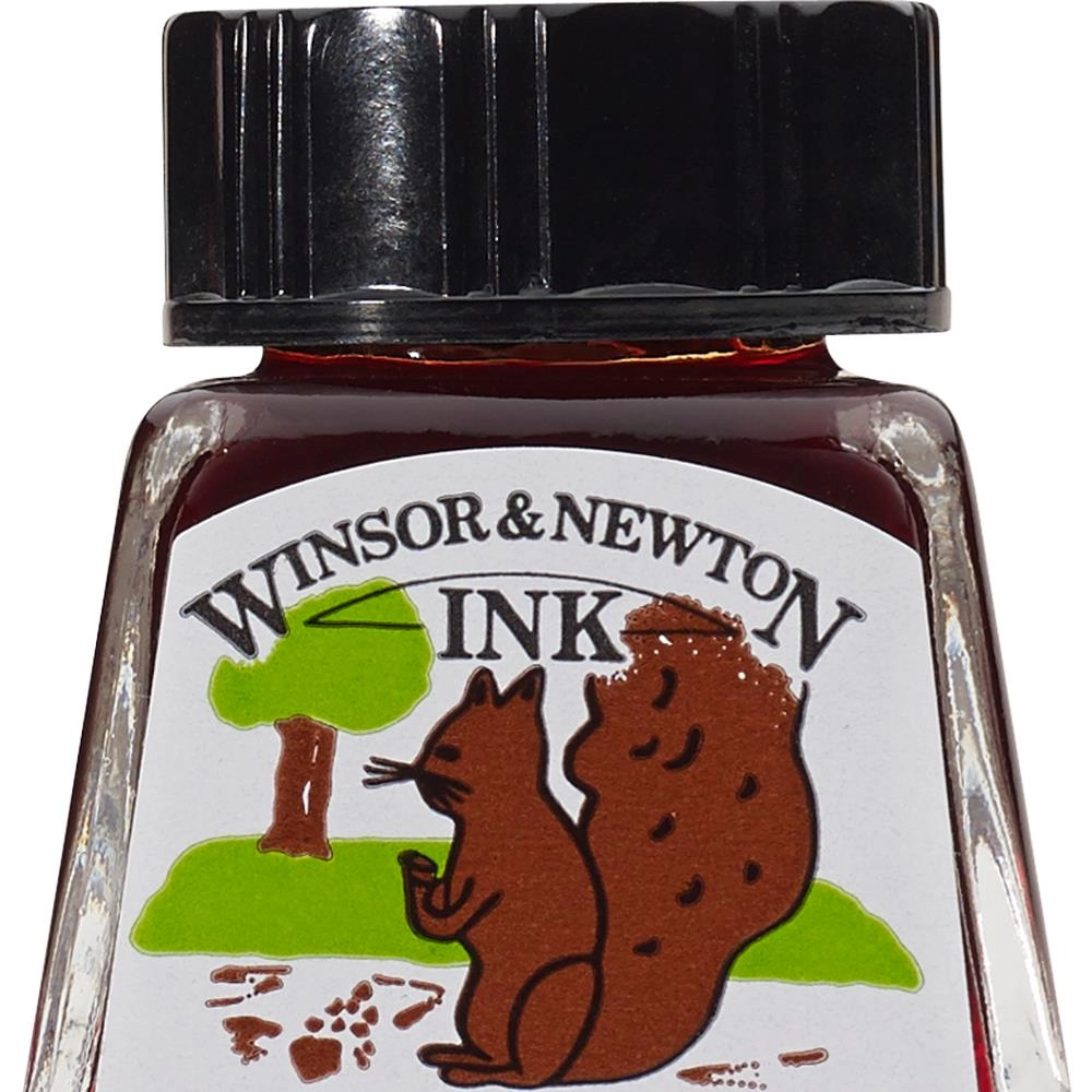 Een Tekeninkt Winsor & Newton 14 ml 074 burnt sienna koop je bij Terpen Tijn