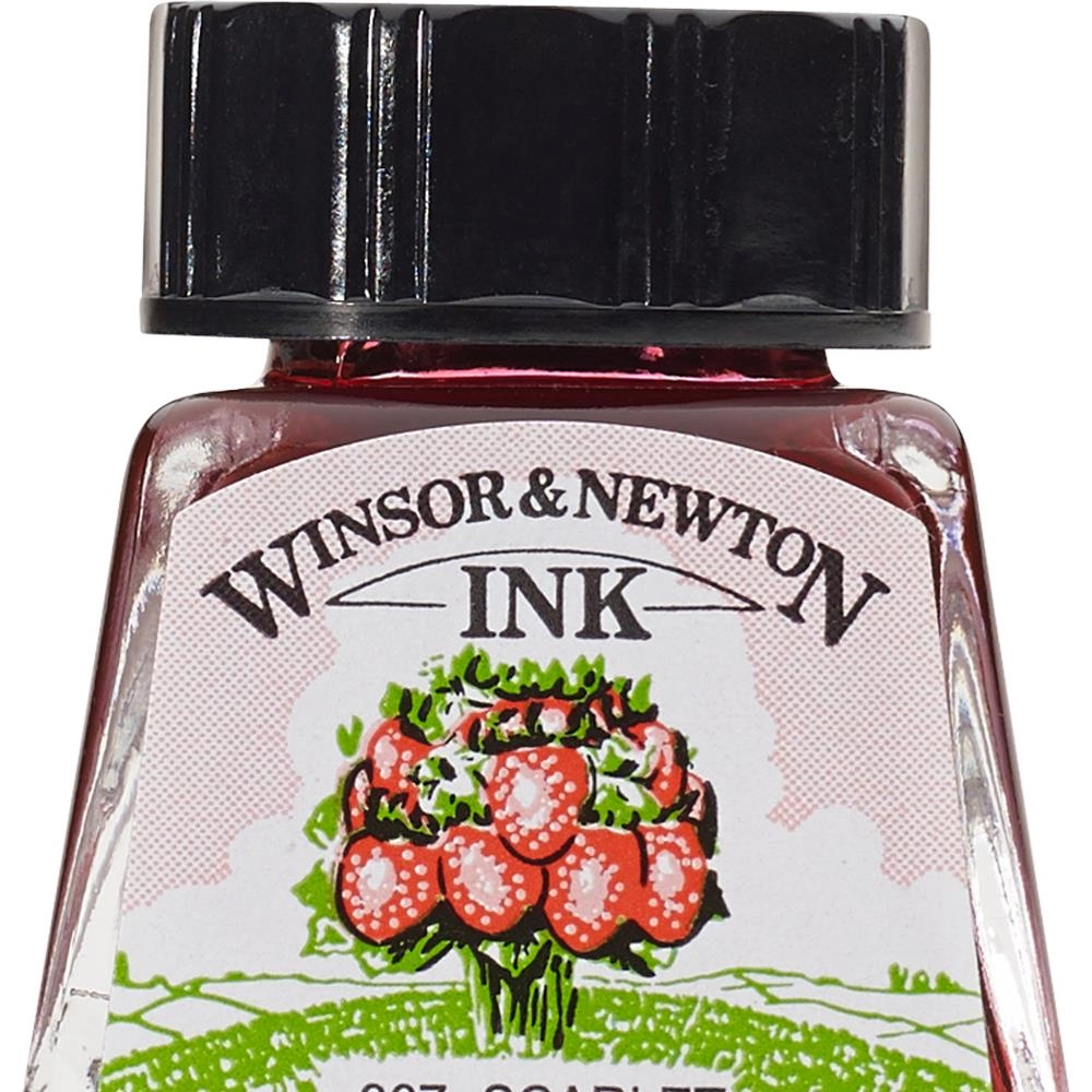 Een Tekeninkt Winsor & Newton 14 ml 601 scarlet koop je bij Terpen Tijn