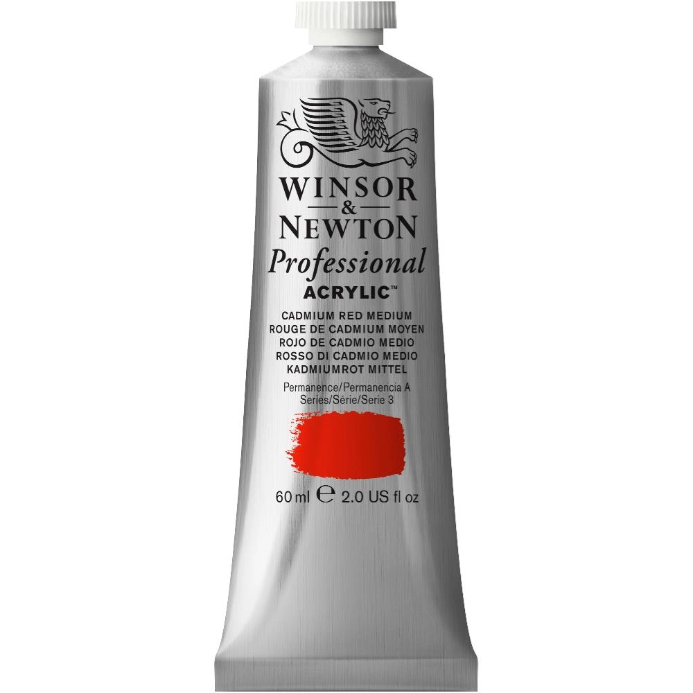 Een Winsor & Newton Professional Acrylic Colour 60ml 099 cadmium red medium koop je bij Terpen Tijn