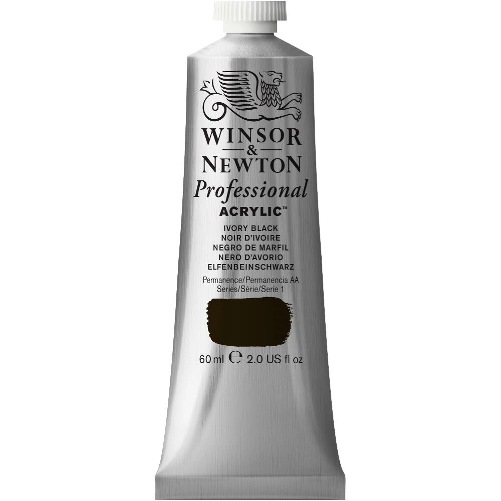 Een WINSOR & NEWTON ARTISTS ACRYLVERF 60ML 331 IVORY BLACK koop je bij Terpen Tijn