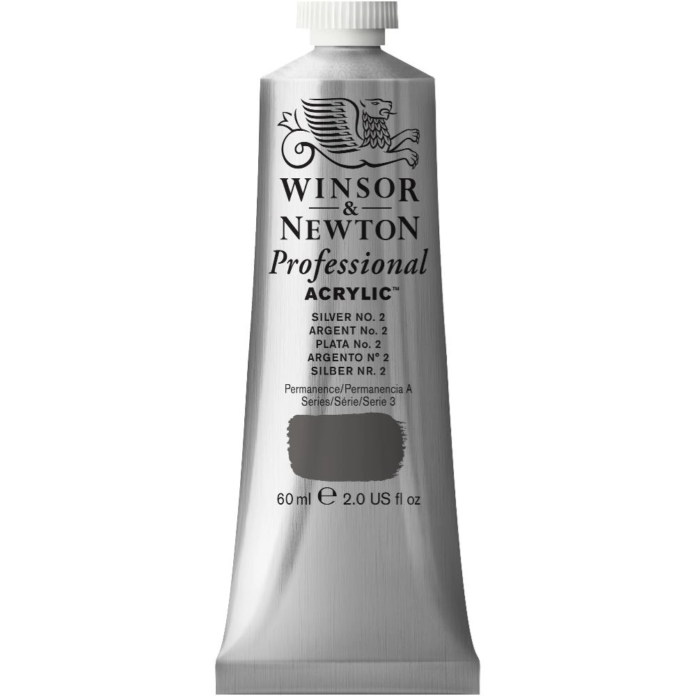 Een WINSOR & NEWTON ARTISTS ACRYLVERF 60ML 624 SILVER NO 2 koop je bij Terpen Tijn