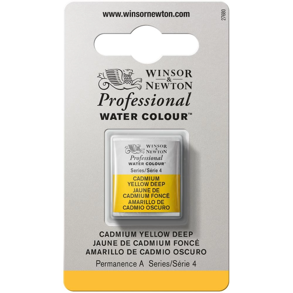 Een Aquarelverf Winsor & Newton Artists half pan 111 cadmium yellow deep koop je bij Terpen Tijn