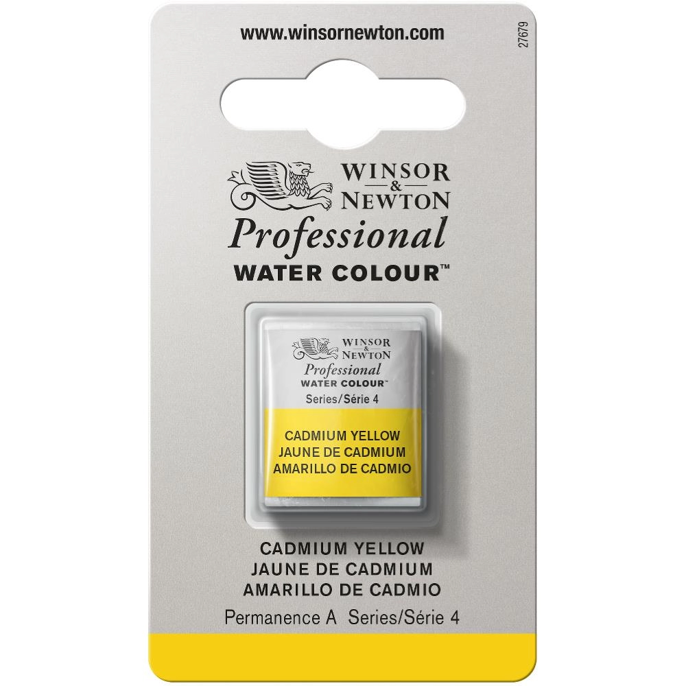 Een Aquarelverf Winsor & Newton Artists half pan 108 cadmium yellow koop je bij Terpen Tijn