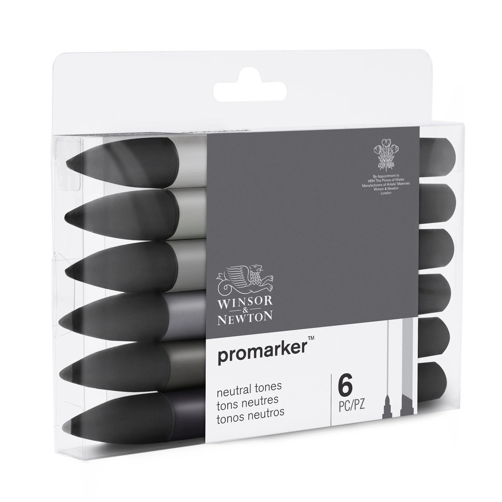 Een Winsor & Newton Promarker set 6 neutral tones koop je bij Terpen Tijn