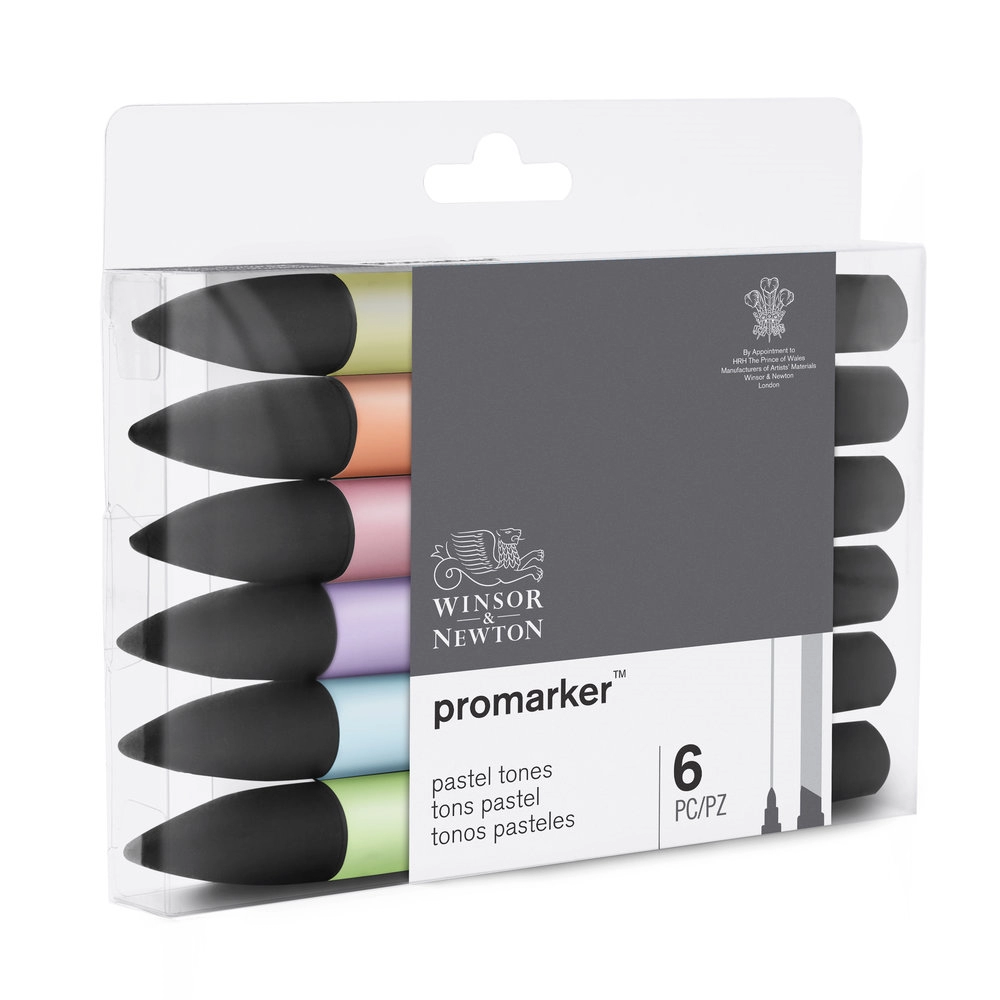 Een Winsor & Newton Promarkerset 6 pastel tones koop je bij Terpen Tijn