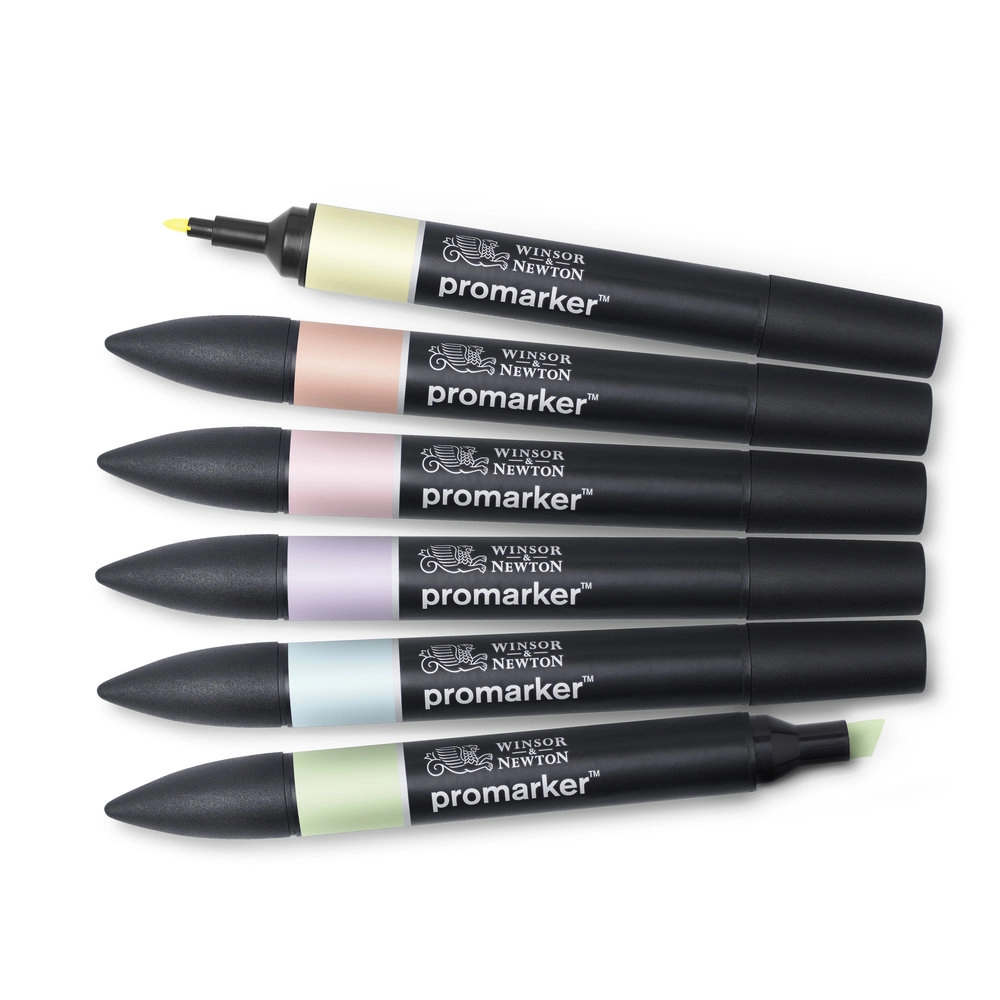 Een Winsor & Newton Promarkerset 6 pastel tones koop je bij Terpen Tijn