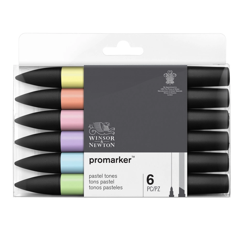 Een Winsor & Newton Promarkerset 6 pastel tones koop je bij Terpen Tijn