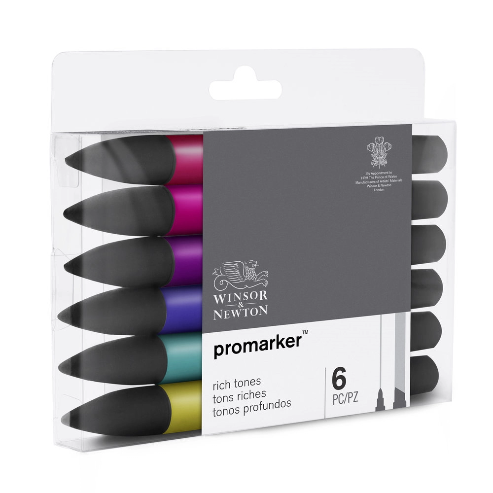 Een Winsor & Newton Promarker set 6 rich tones koop je bij Terpen Tijn