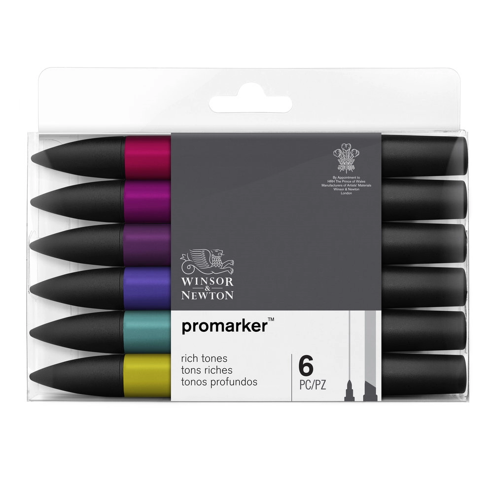 Een Winsor & Newton Promarker set 6 rich tones koop je bij Terpen Tijn