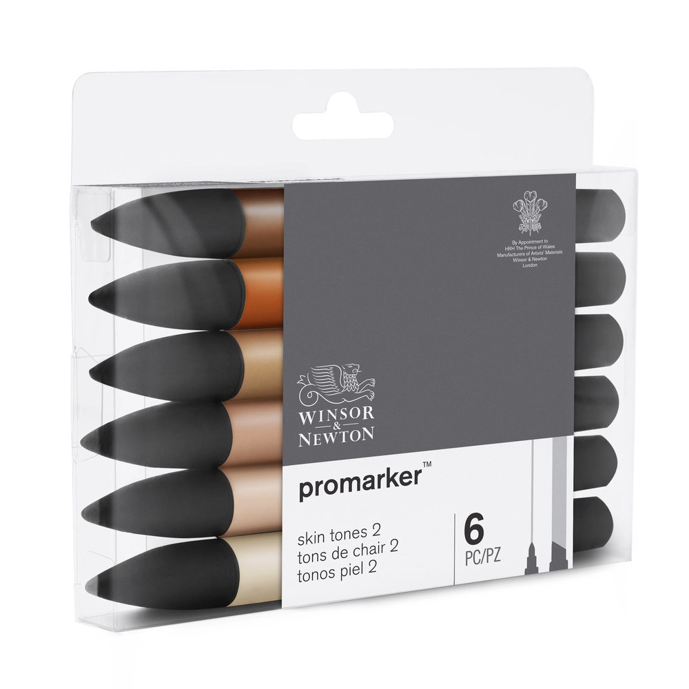 Een Winsor & Newton Promarker set 6 skintones 2 koop je bij Terpen Tijn