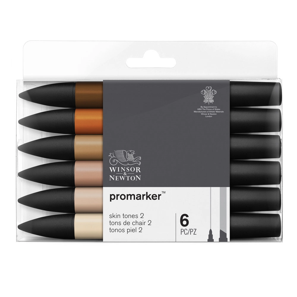 Een Winsor & Newton Promarker set 6 skintones 2 koop je bij Terpen Tijn