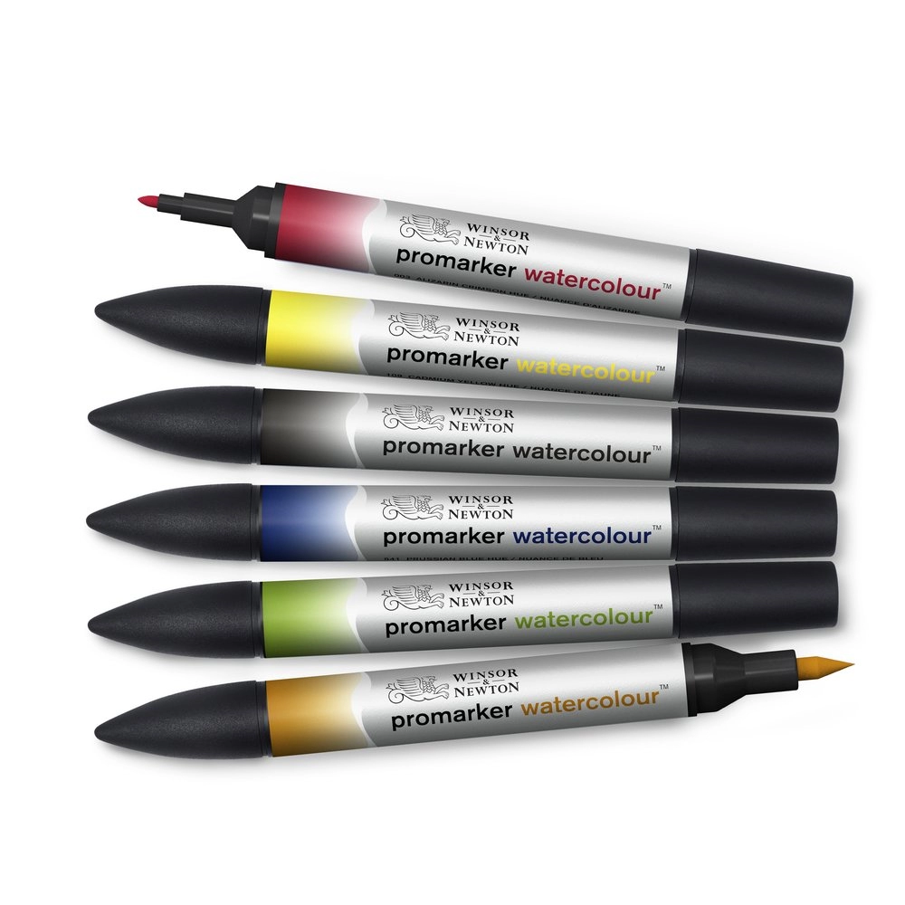 Een Winsor & Newton Promarker watercolour set 6 basic tones koop je bij Terpen Tijn