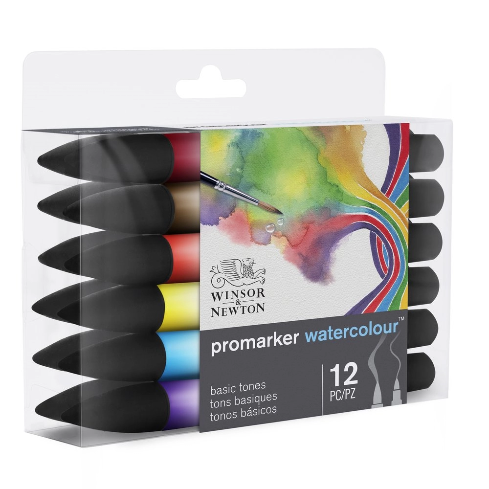 Een Winsor & Newton Promarker watercolour set 12 basic koop je bij Terpen Tijn