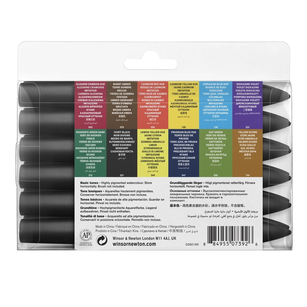 Een Winsor & Newton Promarker watercolour set 12 basic koop je bij Terpen Tijn