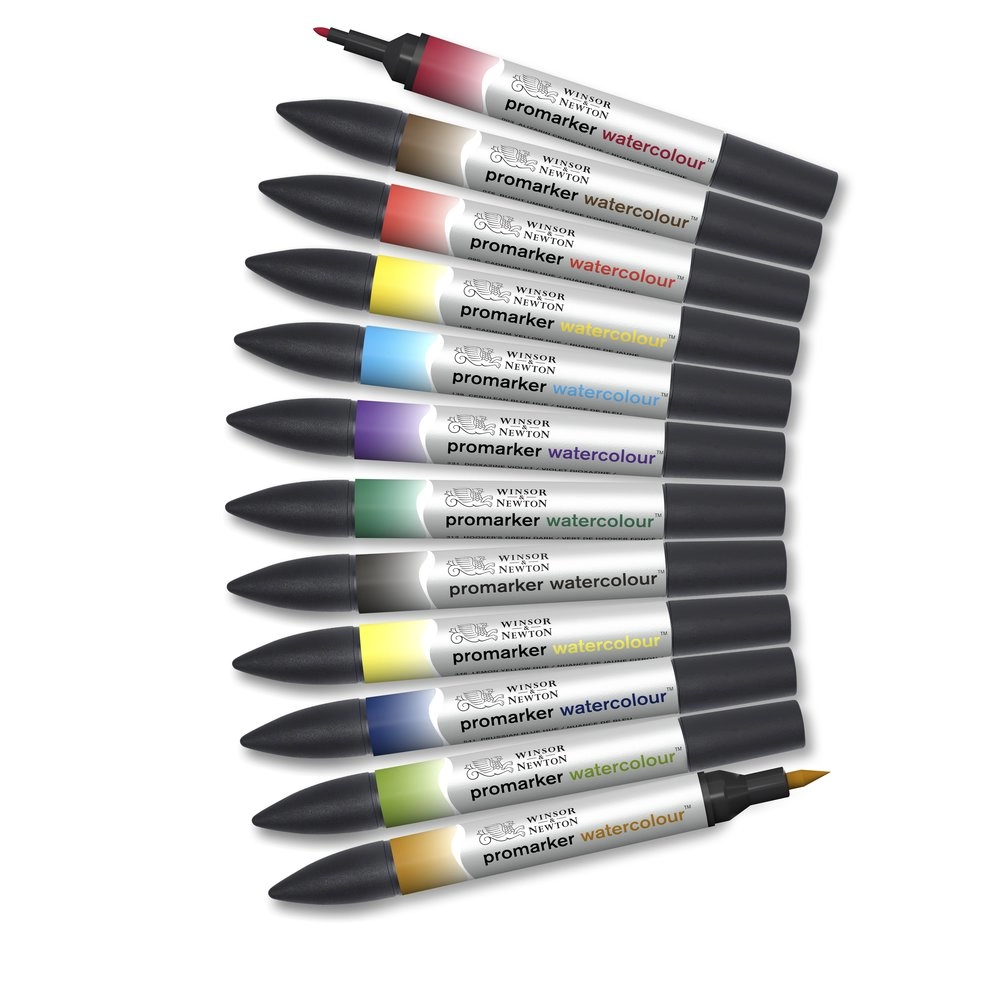 Een Winsor & Newton Promarker watercolour set 12 basic koop je bij Terpen Tijn